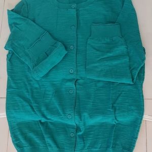 LOFT Summer Soft Jade Textured Cardigan